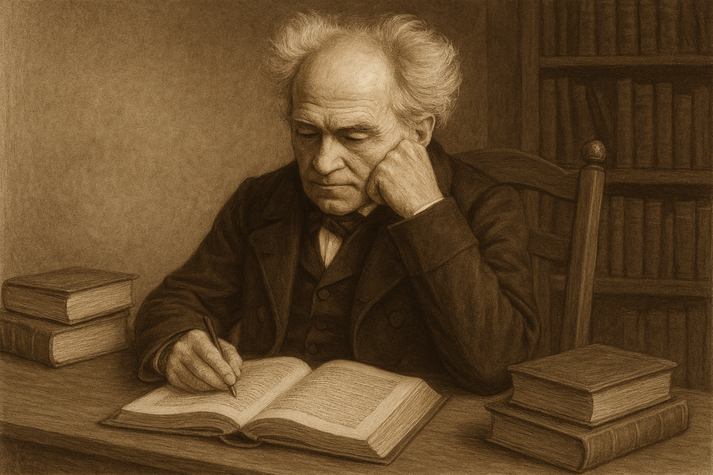 Arthur Schopenhauer: Biografía Completa del Filósofo del Pesimismo 5 Arthur Schopenhauer estudiando